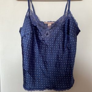 2 piece satin sleep set blue paisley Victorias Secret S